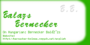 balazs bernecker business card